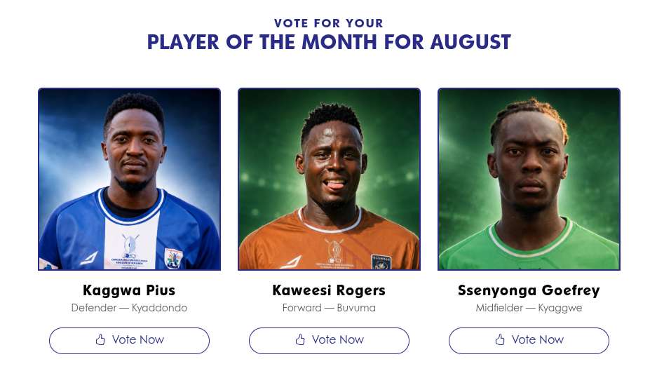 Player of the Month - Vote Now